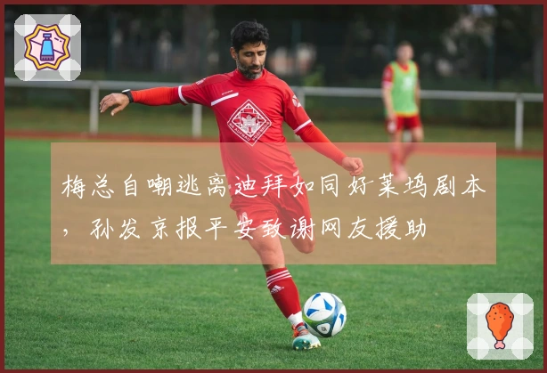 梅总自嘲逃离迪拜如同好莱坞剧本，孙发京报平安致谢网友援助